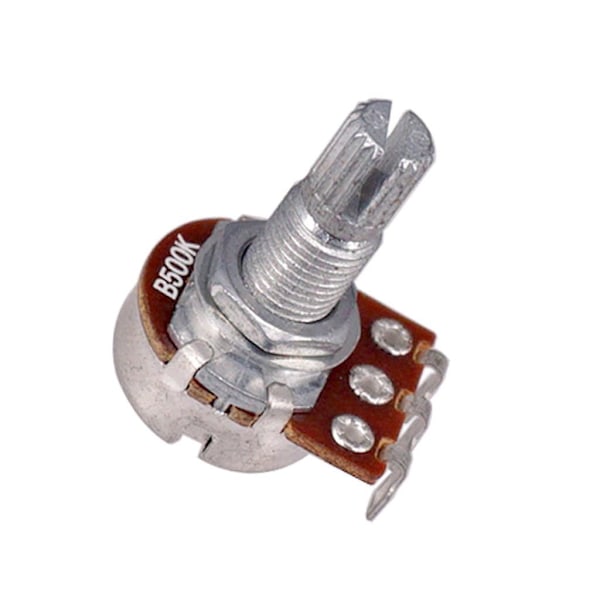 Gitarhastighetskontrollknapper og 18 mm lang akselpotensiometer 500K svart