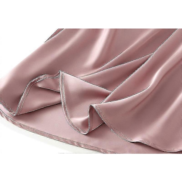 Sateng Midi Skjørt Høy Midje Lange Skjørt For Kvinner SSBgv Pink XL
