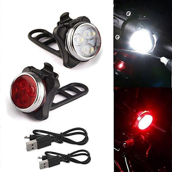 LED-pyörävalosarja, USB-ladattava pyörävalo, pyörävalo, pyörävalo, takavalo