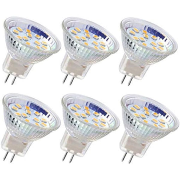 6 kpl MR11 LED-polttimoa GU4-kohdevalopolttimoa 3W 18LED (kylmä valkoinen)