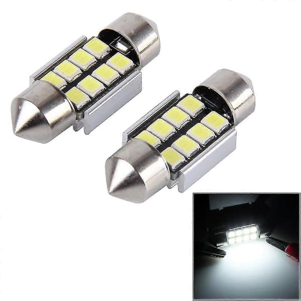 2 KPL 31mm 3W 300LM 8 LED 3528 SMD Auton Lukuvalot
