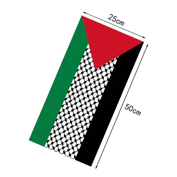 Simpel Palæstina-tørklæde Slidbestandig Palæstina-ridemaske til firkantet dekoration Palestine 3