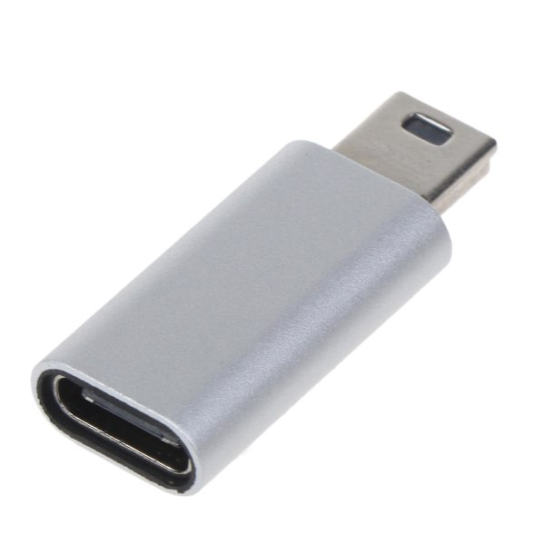 USB C - Mini USB -sovitinliitin Tuki lataus- ja datasynkronointi MP3-soittimille,