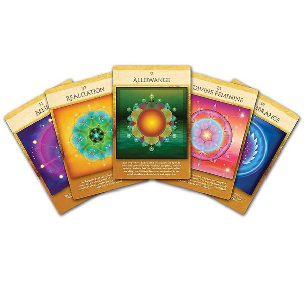 Sacred Geometry Activations Oracle Upptäck språket i din själ 44 set för nybörjare Journal Cloth Game Divine