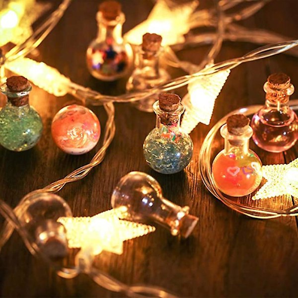 10x Små Glasflasker Miniature Eliksirflaske Mini Kork Glas Hætteglas Bryllup