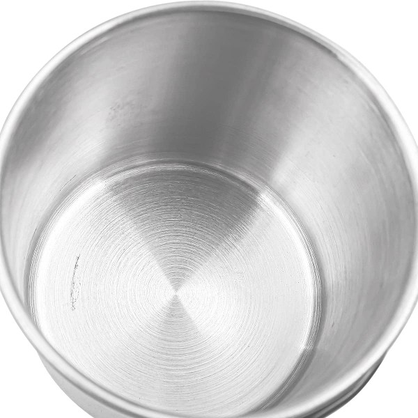 Set med 2 hopfällbara koppar 330 ml 304 rostfritt stål kaffe te vattenkopp för utomhusvandring matlagning camping pot öppen eld (svart)