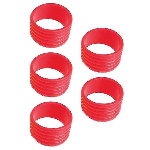 5 stk. Sport Racket Håndtak Gummiring Elastisk Tennis Racket Bånd Overgrep Red