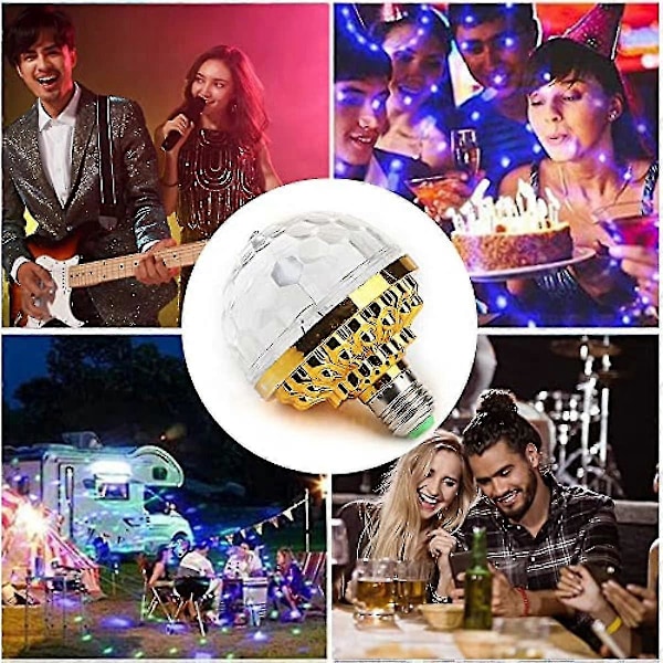 Fargerik Roterende Magisk Kule Lys Fargerik Led Diskolampe Pære Premium Magisk Lampe Plugg Inn Diskokule Lys Rgb Strobe