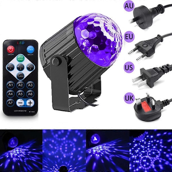 UV Svart Lys Ultraviolett DJ Diskokule Scene Flomlys Svartlys for Glow Party Halloween Jul Dans Bar Fluorescerende Plakat 2 PCS EU plug