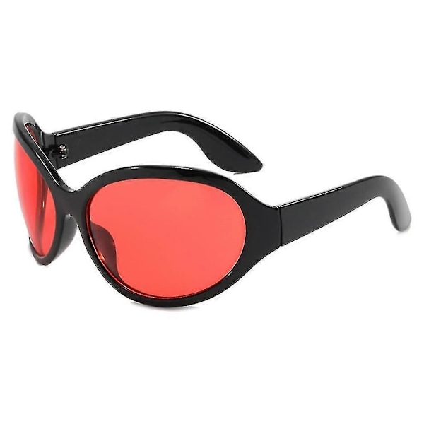Punk-aurinkolasit Uv400-aurinkolasit Alien-aurinkolasit Y2k-aurinkolasit naisille Black red