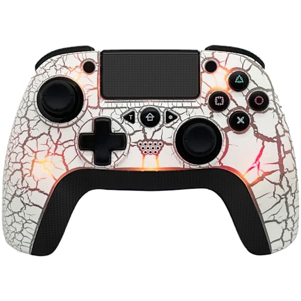 Tedbox Trådløs Controller til Ps4, med Unikt Revne Design/Programmerbar Bagside/Dobbelt Vibration, Kompatibel med Ps4/PC/iOS