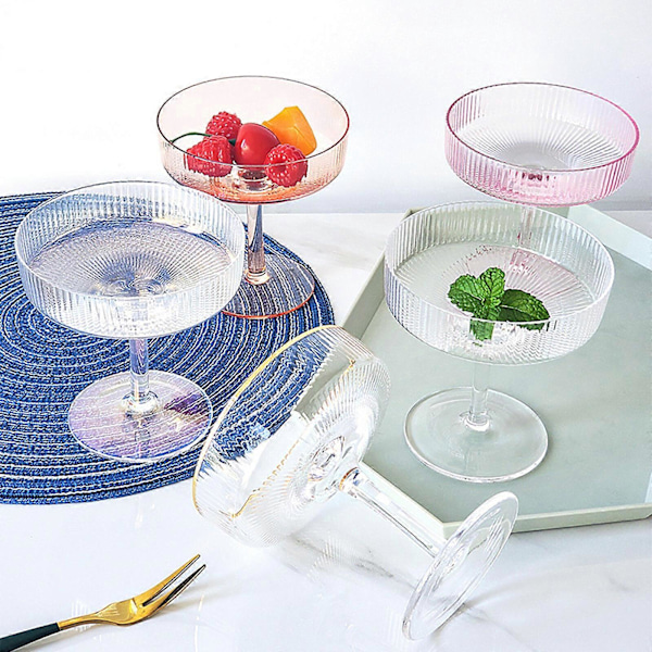 Glassbegre Festdrikke Kopp Gjenbrukbare Cocktailbegre Bar Vin Drikke 1/4 STK Golden 1pcs