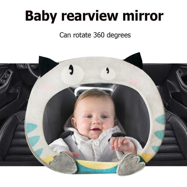 Söt spegel Bilsäker Enkel sikt Baksätesspegel Baby bakre säkerhetsmonitor Bilinredningsdelar Blue