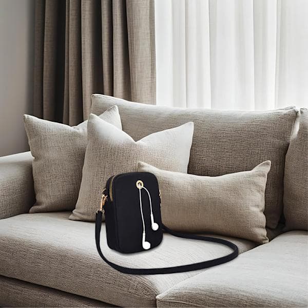 Crossbody mobiltelefon taske Sort Sort