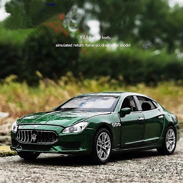 1:32 Maserati Quattroporte Coupe -metallimalli diecast-automalli, leluauto, simuloitu ääni ja valo, kokoelma, lapsille lahjaksi Blue