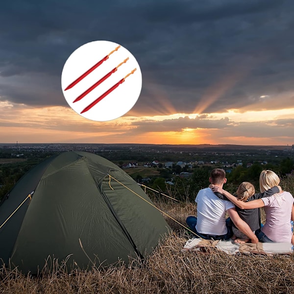 12 st Tältpinnar Tältpinnar Spikar, Aluminiumlegering Tältpinnar Högpresterande Lättvikt för Utomhuscamping Strand och Vandring