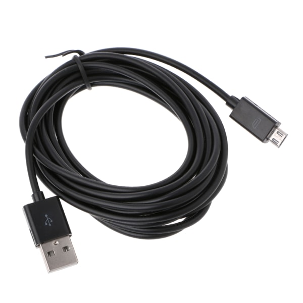 283cm/9.28ft Micro USB-laderkabel for PS4-kontroller - Svart