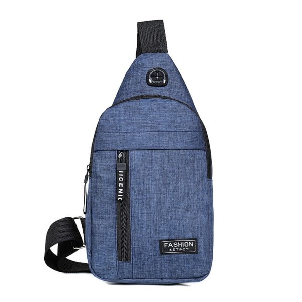 Miesten crossbody-laukku, vedenpitävä Oxford-kangas, rinta- ja päivälaukut ostosten tekoon, retkeilyyn ja kävelyyn, musta black