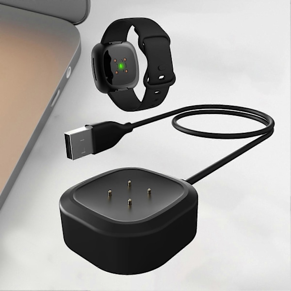 Kannettava 100cm älykellon pikalatauskaapeli USB-laturi Fitbit-Versa3/Sense -kelloille