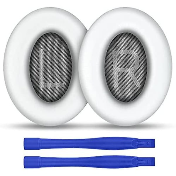 1 par øreputer, erstatning for Quietcomfort 35 (qc35) og Quiet Comfort 35 Ii (qc35 Ii) over-ear hodetelefoner White