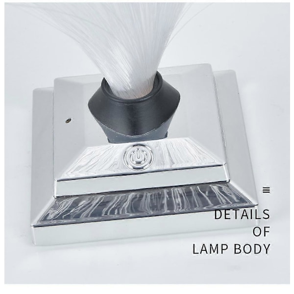 LED Flerfärgad Fiberlampa, 16 Färgglada Skiftande Fiberoptisk Fontän Party Lampa Nattlampa Lugnande Lampa Julklapp med Färgglatt C