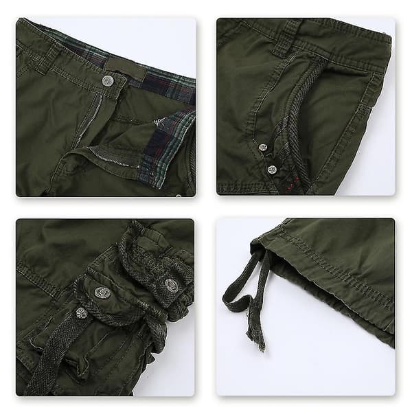 Mystdiy Herr Outdoor Casual Cargo Shorts Green 38