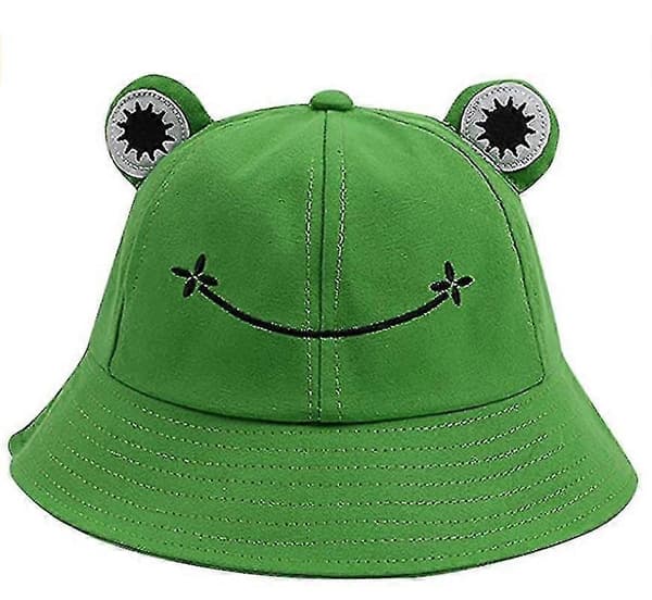 Frø Hat Bucket Solhat Til Kvinder Frø Sommer Udendørs Foldbar Green