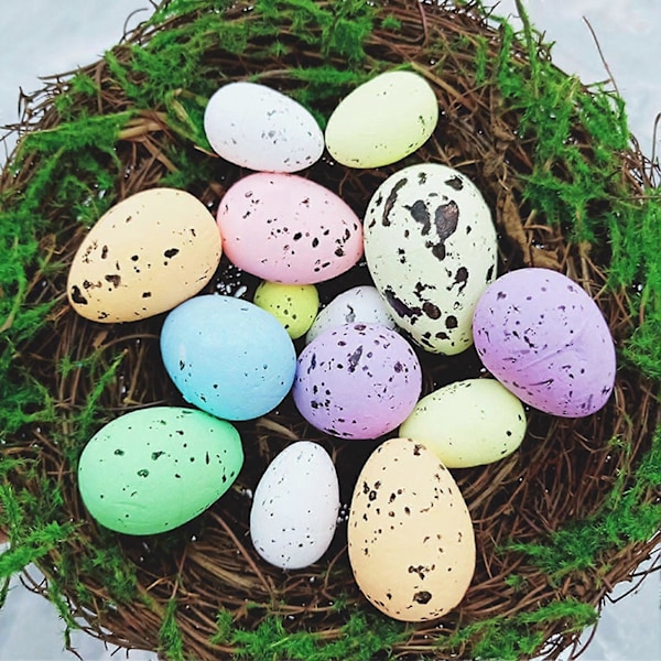 20 st Påskägg Starka Färger DIY Giftfria Glad Påsk Ägg Dekor För Påsk JIKAIX