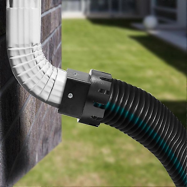 Ruuvikiinnitettävä sadevesijohdinsovitin PVC-viemäriputkelle, sopii 3 tai 4 tuuman putkelle Black 4x3inch