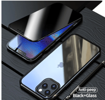 Magnetiskt insynsskyddsfodral för iPhone 13 mini silver silver