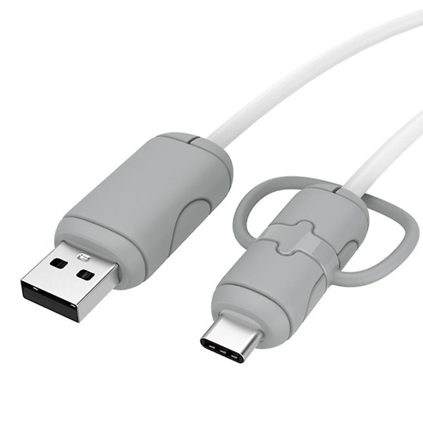 1 stk Kabelbeskytter Myk Silikondeksel For Telefon USB Lader Kabelbeskytter Gray Android Universal