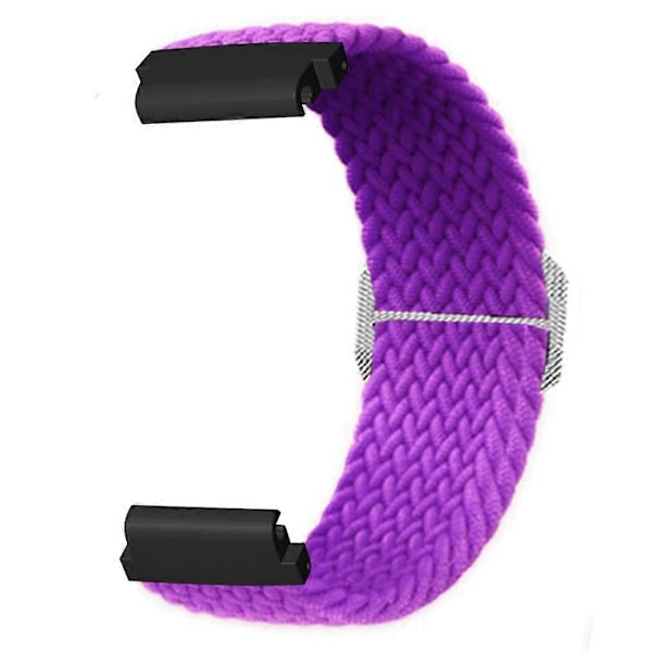 Joustava Nylon-kellohihna Urheiluranneke Garmin Fenix 7S / 6S / 5S:lle, 20 mm PC-liittimellä Purple
