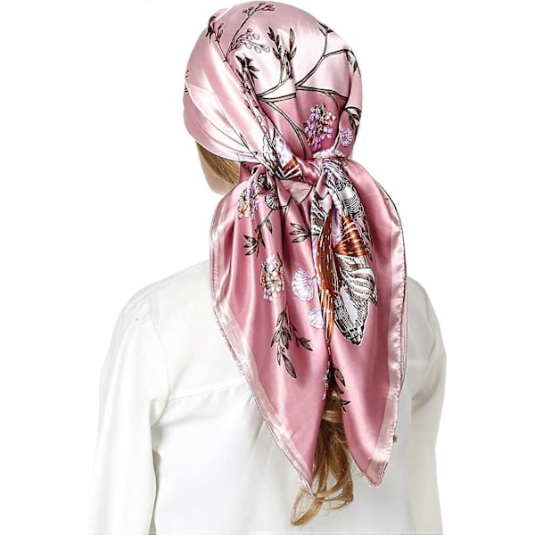 Huvudscarf i Silkesatin - Olaof Scarf för Kvinnor, Sova, Kvadratisk, Designer Bandana Olaof Scarf Style 2