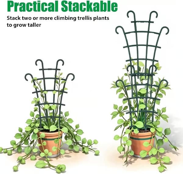 4/5/6/10/12/15 st växtstöd spaljé, plaststöd för klätterväxter, rosstöd, trädgårdsstöd, växtklämmor för krukor 5-pack