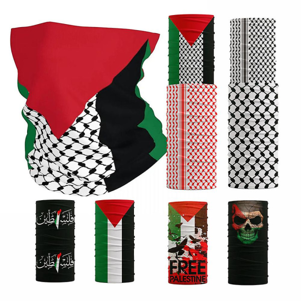 Enkel palestinsk huvudduk Slitstark Palestina ridmask för fyrkantig dekoration Palestine 6