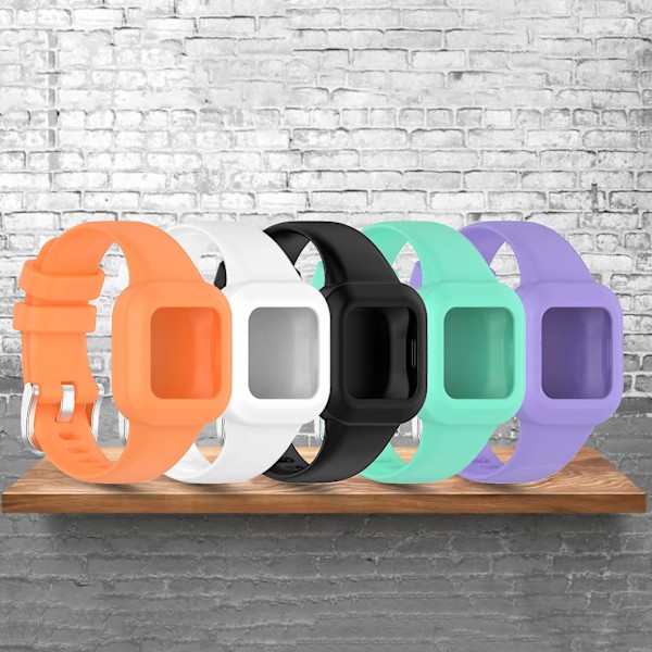 Urremme En-delt Myk Silikon Armbåndsrem Urrem for Garmin Fit JR3/Vivofit Jr.3 Orange