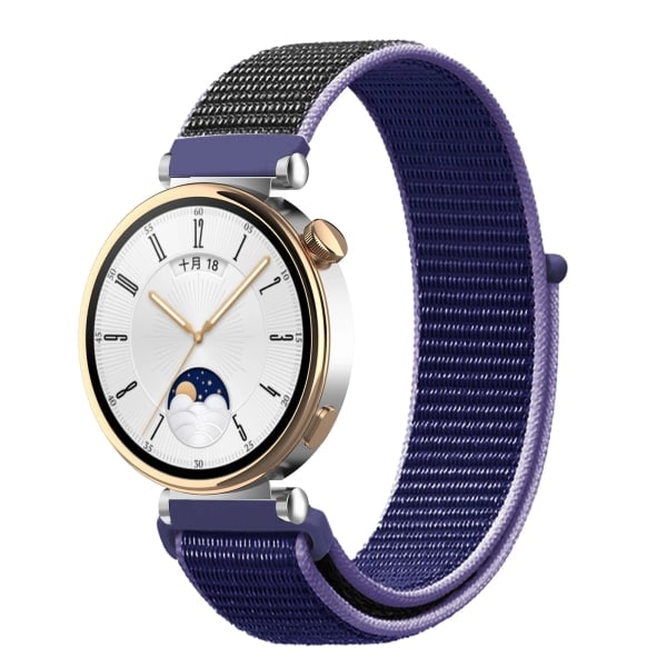 18MM Urheilullinen Nylon-lenkkihihna Xiaomi Mi Smart Watch -älykellolle, ranneke naisille, Garmin Vivoactive 4S/Venu 2s Correa -rannekkeelle Midnight Blue Black