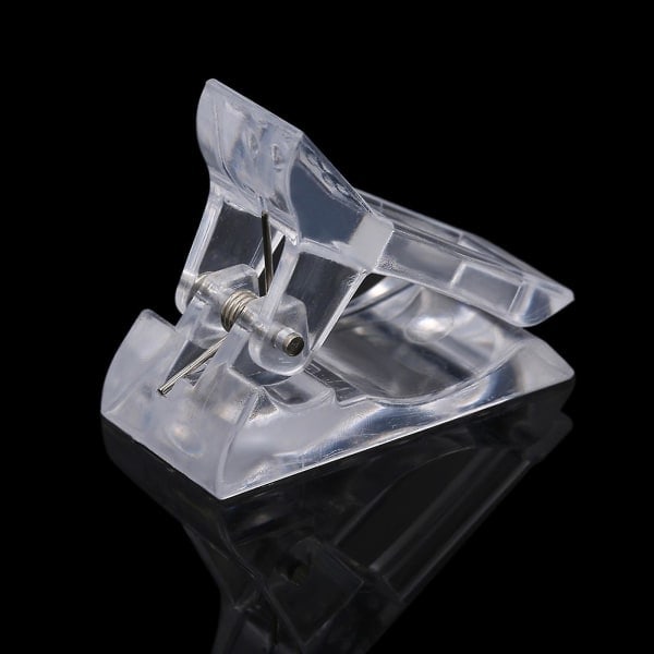 Sæt med 5 transparente Polygel Quick Building Negletips Klips Fingernegl Forlængelse UV LED Plastik Bygger