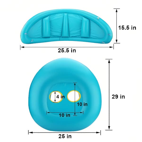 Uppblåsbar babysimring flytande ring babysimring med solskydd Blå robot Blue robot