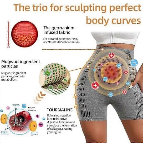 Mikrovibrationsmassage Modul Is Silke lon Fiber Reparerande Formande Shorts Grey M