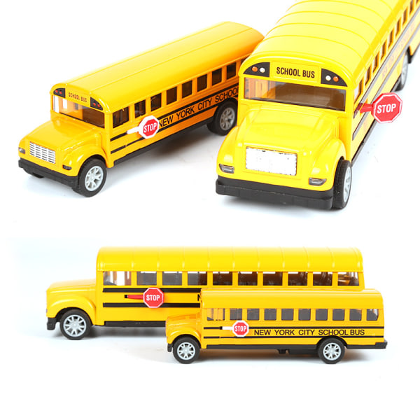 Betterlifefg-School bussibussi lasten metalliseoksesta vedettävä lelusimulaatio suuri avoovinen kouluautomalli, 21*5,2*6cm