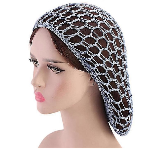 3-delt Mesh Hårnet Blød Rayon Strikket Hårhætte Sovende Hækling
