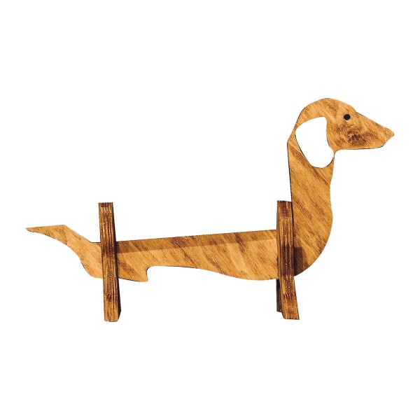 Boligindretning Gravhund Vinreol Enkeltflaske træbordpladestativ til familiefestbar boligindretning