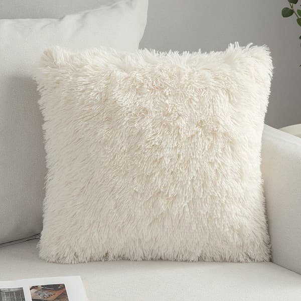 2-pak pudebetræk i imiteret pels, fluffy og blødt 43*43cm