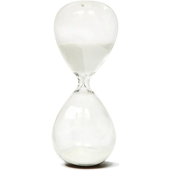 Timeglas Sand Timere, Farverige og Moderne, Sand Timer Inspireret Glas til Hjem, Kontor Dekoration White 30 min