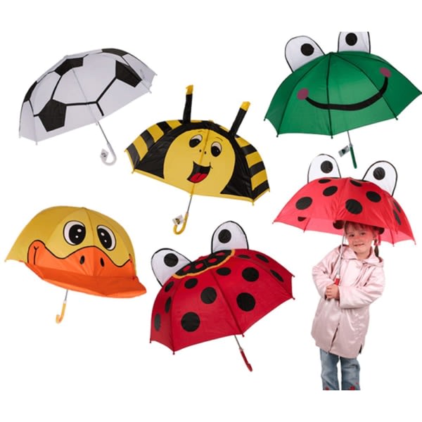Barneparaply / Paraply for barn - Animal multicolour