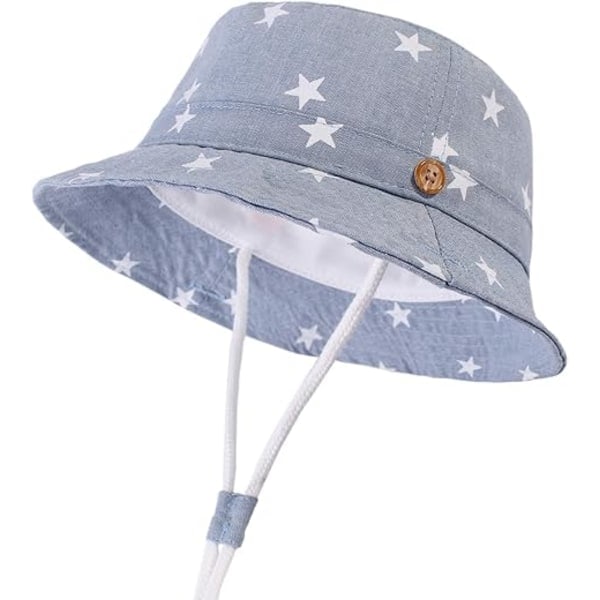 Baby sun hat toddler sun protection animal cap unisex summer bucket hat with chin guard, 48cm