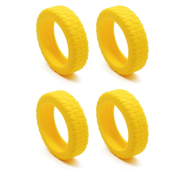 Matkalaukkujen pyöränsuojukset Silikoniset äänettömät suojukset useimpien 8 pyörivän pyörän matkalaukkuihin yellow 4pcs