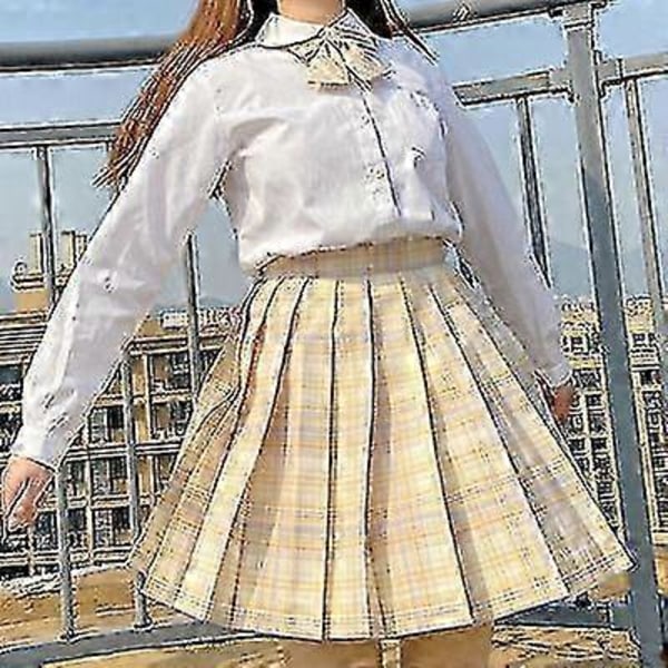 Jk Uniform Komplett Sett Brodert Skjorte Plissert Skjørt X Floating Moon