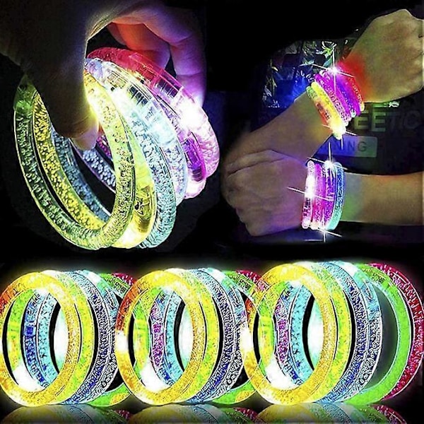Glow In The Dark LED Armbånd Fest Legetøj Neon Fest Tilbehør 12PCS